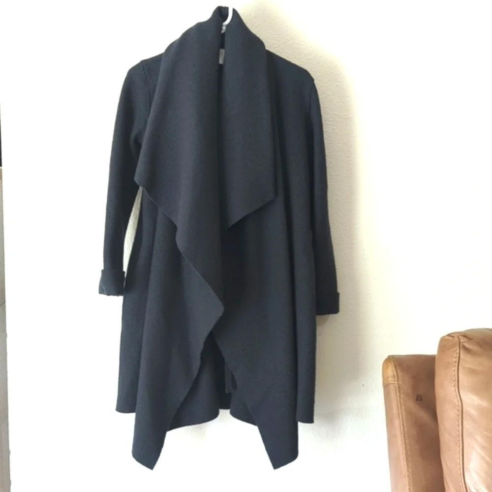 Harris Wharf London draped wool trench coat Italy size xs - Picture 2 of 11